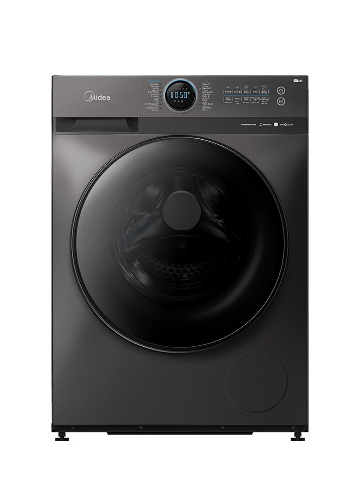 Midea Washer Front Load – 10 Kg Washer – 14 Programs 10 kg MF200W100W1TSA Titanium - Image 1