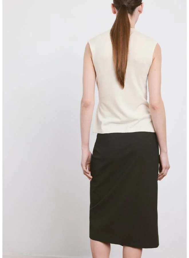 مانجو Side gathered knitted top