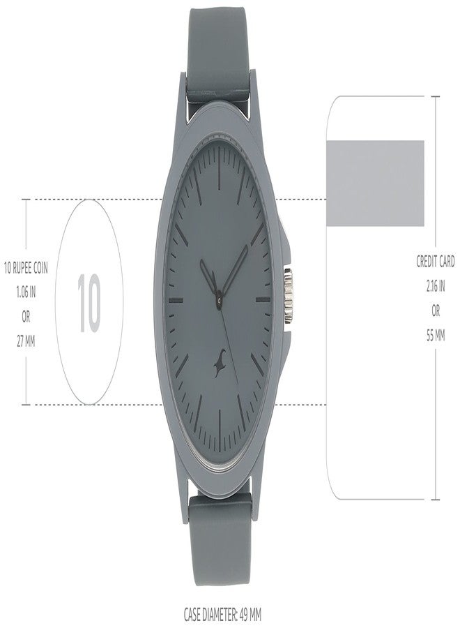 Fastrack Tees Analog Grey Dial Unisex-Adult Watch-38024PP24 - Image 3