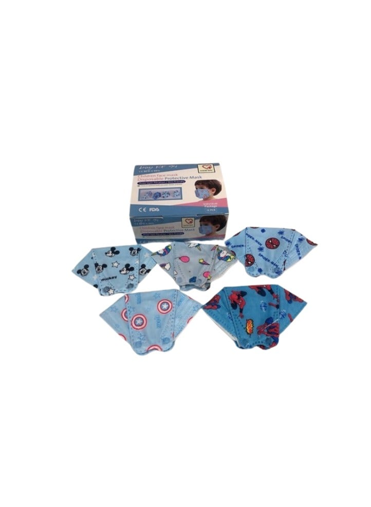 ALAZMATH.STORE Printed Protective Face Mask for kids-10 pcs per box - Image 2