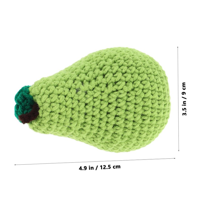 Handmade Realistic Faux Pear Decoration Soft Yarn Knitted Fruit Ornament Home Decor - Image 3