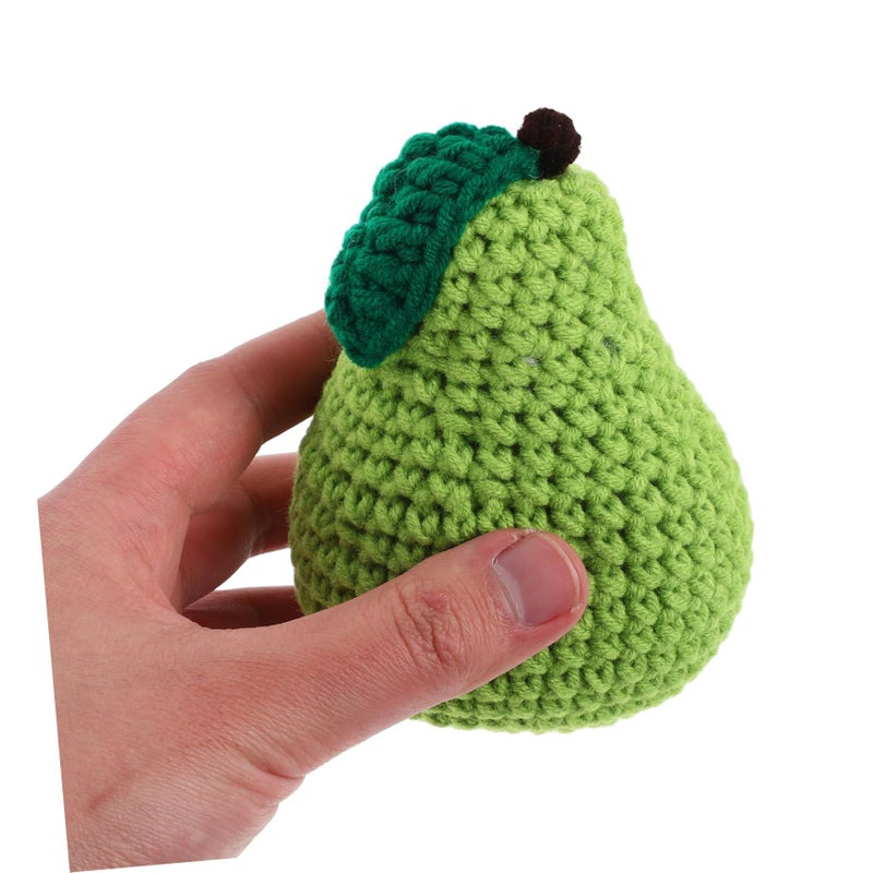 Handmade Realistic Faux Pear Decoration Soft Yarn Knitted Fruit Ornament Home Decor - Image 5
