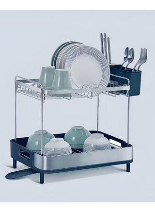 Luxury High Quality Dish Rack Stainless Steel Large Capacity 2 Tier Dish Drying Rack and Drainboard Set Dish Drainer With Utensil Holder and Swivel Spout - pzsku/Z4DE368B88B6A13DBAAB2Z/45/_/1705300708/fa3de7ec-e75a-469e-912c-35405c491a77