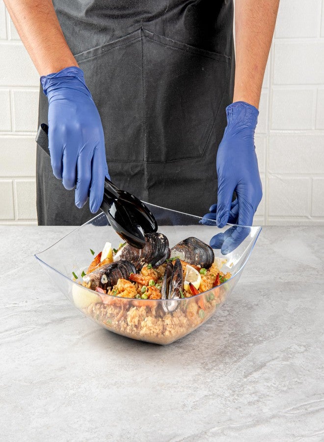 Restaurantware Moderna 128 Ounce Fancy Plastic Bowls 10 Square Disposable Salad Bowls - Durable Heavy-duty Clear Plastic Bowls For Warm And Cold Foods - Image 4