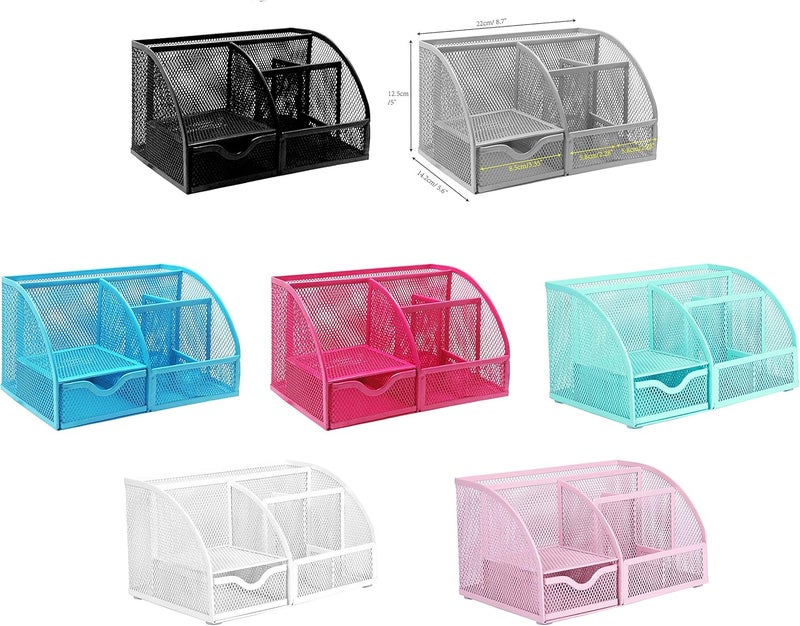 Exerz Desk Organiser/Desk Organiser/Desk Tidy/Pen Holder/Multifunction Organiser (EX348 Turquoise) - Image 4