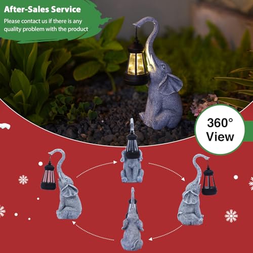 Goodeco Elephant Statue for Garden Decor with Gift Appeal - Ideal Gifts for Women, Mom or Birthdays, Beautifully Crafted Outdoor & Home Decor to Wow Your Guests (11" Elephant) - Image 3
