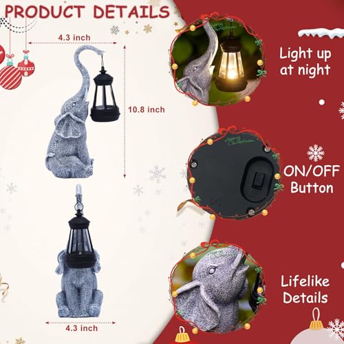 Goodeco Elephant Statue for Garden Decor with Gift Appeal - Ideal Gifts for Women, Mom or Birthdays, Beautifully Crafted Outdoor & Home Decor to Wow Your Guests (11" Elephant) - Image 2