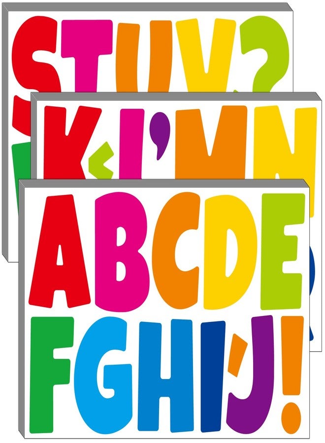 Bemeol Bulletin Board Letters Set 18 Sheets 3 Inch Alphabet Cutout Letter Poster Board Letters for Bulletin Board Display Classroom School Home Decor(Colorful) - Image 1