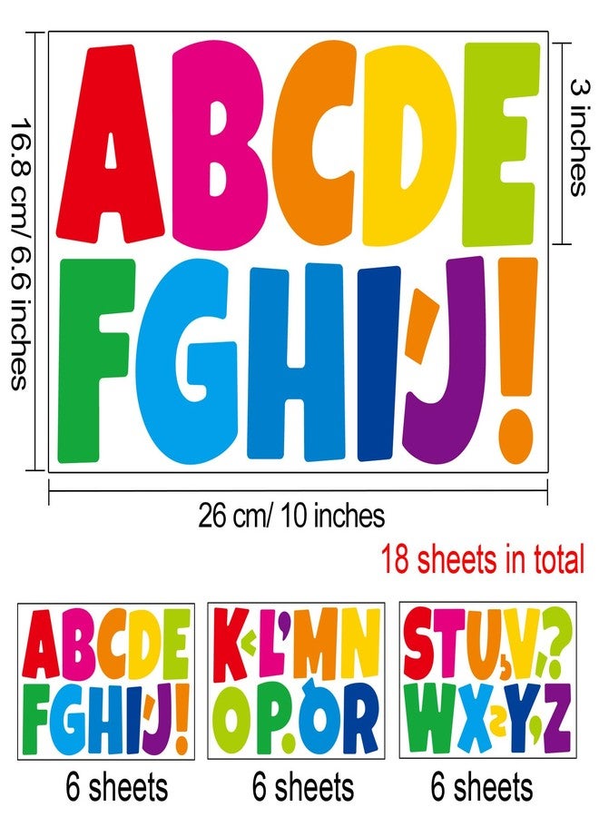 Bemeol Bulletin Board Letters Set 18 Sheets 3 Inch Alphabet Cutout Letter Poster Board Letters for Bulletin Board Display Classroom School Home Decor(Colorful) - Image 2