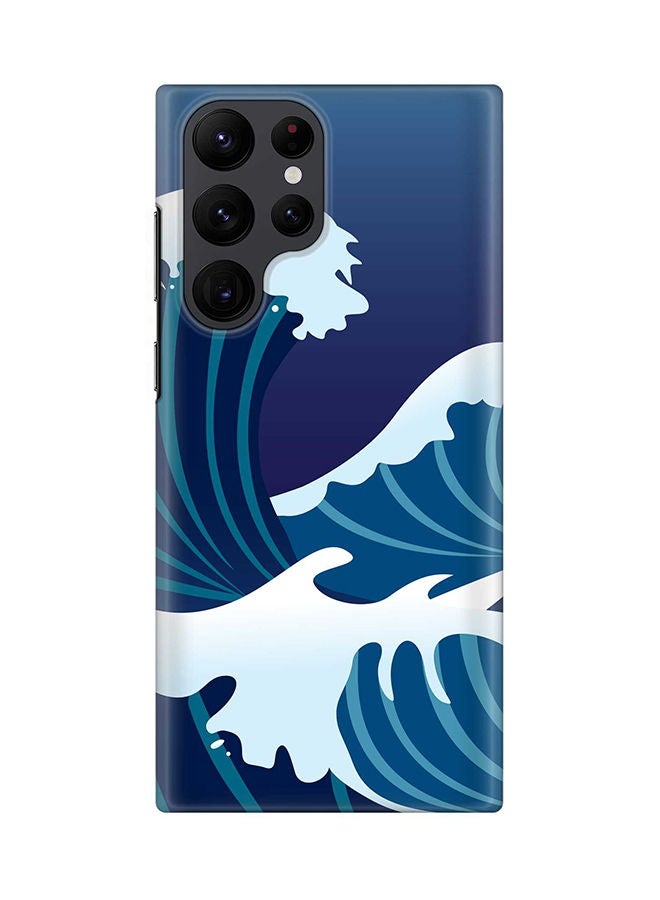 Stylizedd Case for Samsung Galaxy S22 Ultra 5G Snap Case Slim Snap Classic Series Shield Matte Finish Print - Japanese Sea