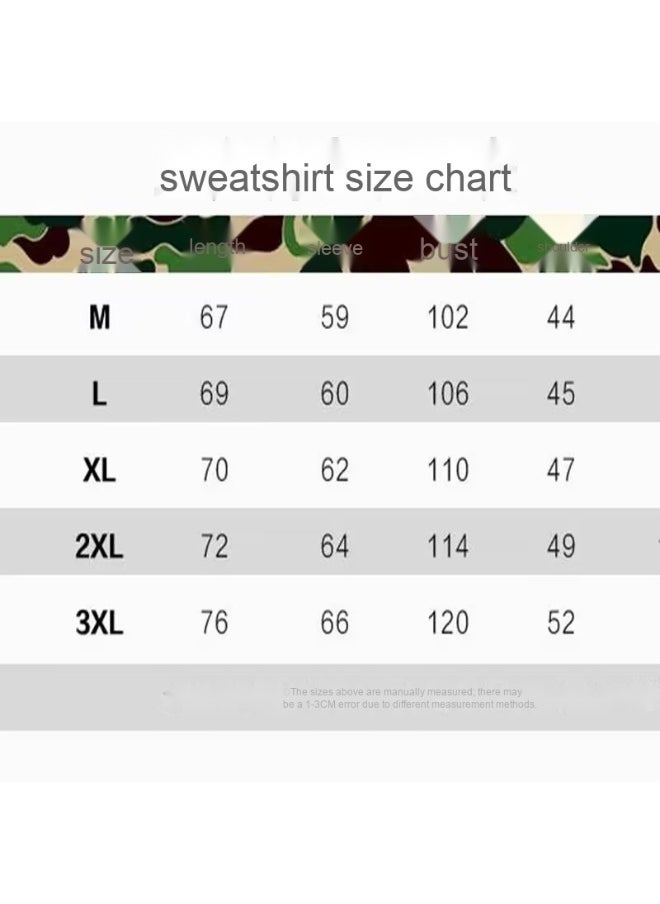 NIBEMINENT Classic Camouflage Shark Hoodie Cardigan Zipper Embroidered Jacket for Men and Women  - Image 4