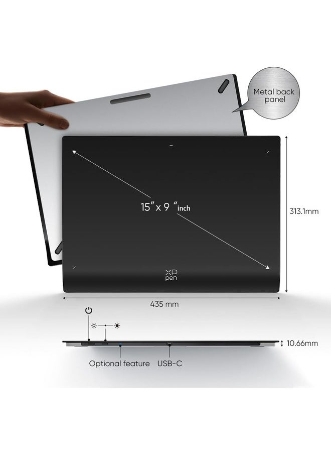 XP-PEN جهاز لوحي للرسم Deco Pro XLW (الجيل الثاني) يدعم تقنية البلوتوث وضغط 16 كيلو (15 بوصة × 9 بوصة)  - Image 2