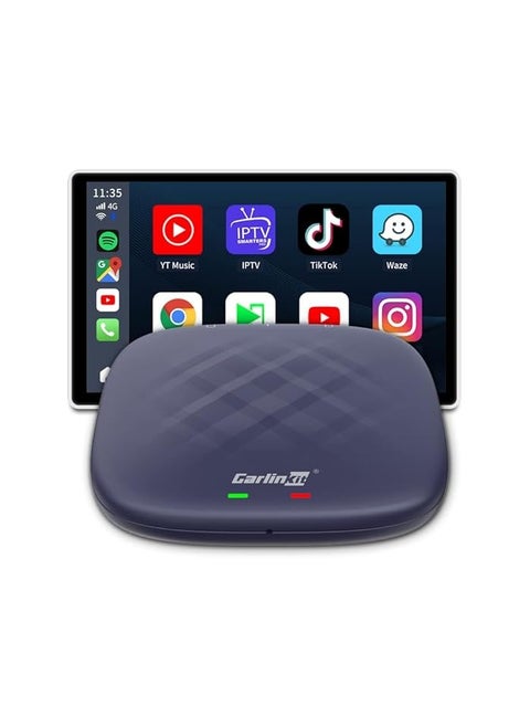 Carlinkit Ai Box Ultra Series, Android 13.0 Most Powerful Adapter with 4+64GB Qualcomm 6125, Built-in CarPlay/Android Auto/Google Play Store, Only Fit for Wired CarPlay Cars