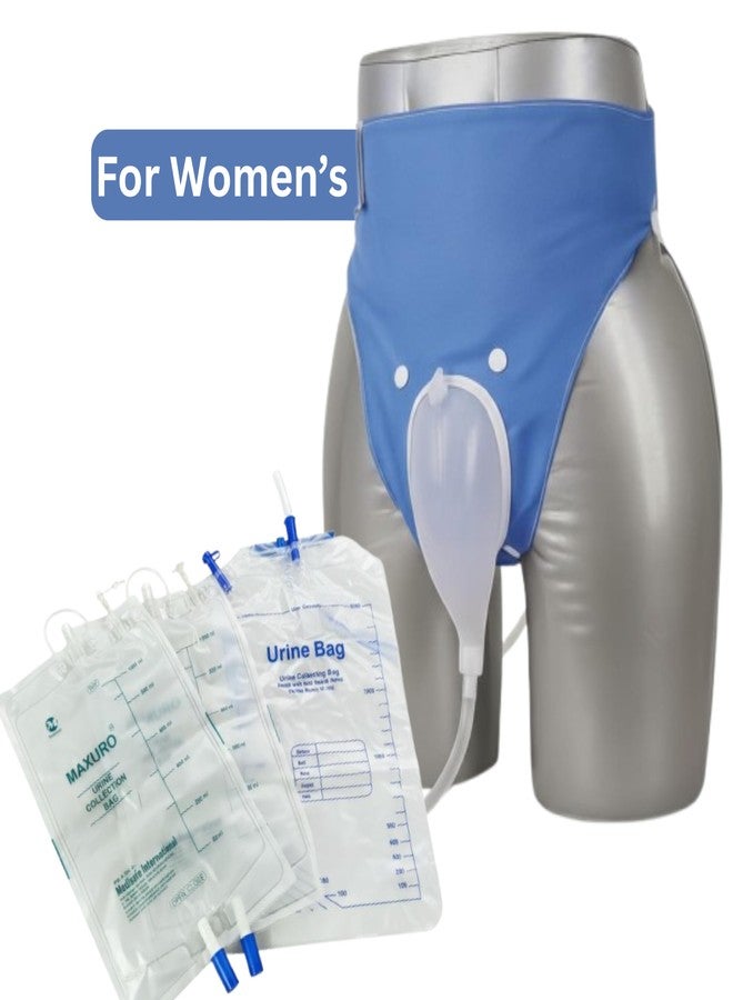 OTICA Urine Collector Set For Women Reusable Urine Bag | 2 x 1000ml & 1 x 2000ml Reusable Pee Bag | Silicone Urine Catcher With Long Tube | Skin Friendly Pant For Indoor & Outdoor Use - Image 5