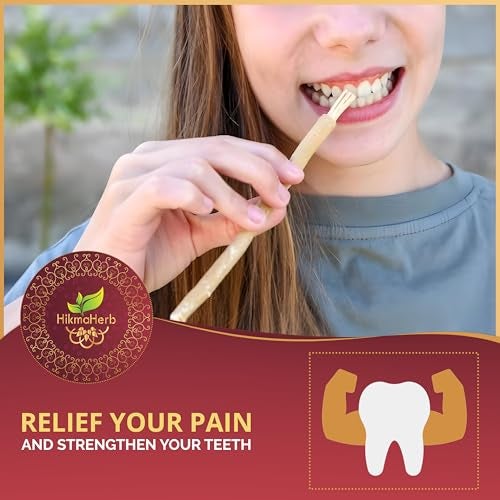 HikmaHerb Pack of 12 Miswak Sticks with 2 Holders - Vacuum Sealed Natural Chewing Sticks for Teeth - Natural Flavored Toothbrush for Teeth Whitening, Oral Health, and Fresh Breath || Pack of 12… - Image 4
