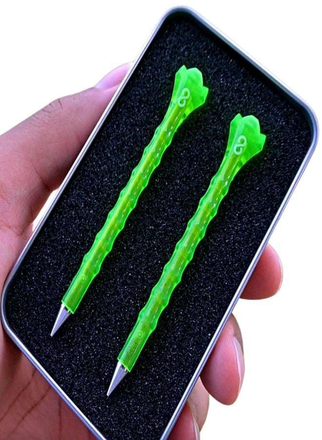 AIRGLO Forever Tee Premium Metal Unbreakable Golf Tees (2 Pack), Extended Metal Tip, Golf Club Groove Cleaner, Golf Divot Tool, Durable Transparent Plastic Golf Tees - Image 1