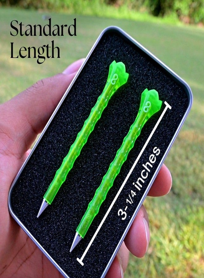 AIRGLO Forever Tee Premium Metal Unbreakable Golf Tees (2 Pack), Extended Metal Tip, Golf Club Groove Cleaner, Golf Divot Tool, Durable Transparent Plastic Golf Tees - Image 5