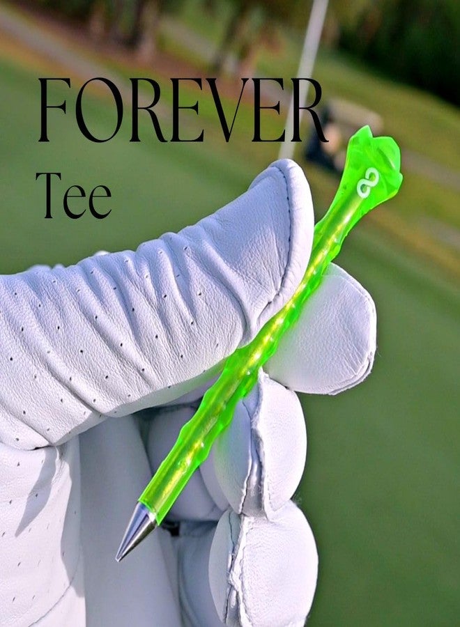AIRGLO Forever Tee Premium Metal Unbreakable Golf Tees (2 Pack), Extended Metal Tip, Golf Club Groove Cleaner, Golf Divot Tool, Durable Transparent Plastic Golf Tees - Image 2
