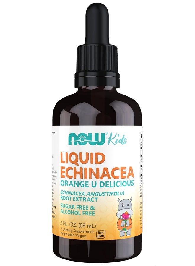 now مكملات، إشنسا سائلة للأطفال مع قطارة، دعم جهاز المناعة، مصممة للأطفال، 2 أونصة سائلة، قد يختلف التعبئة - Image 1