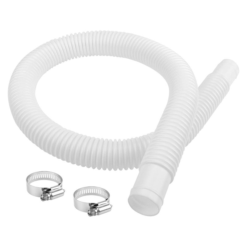 Ximoon 1-1/4 Inch x 3 Foot Long White Above Ground Pool Flex Connection Hose Filter or Suction