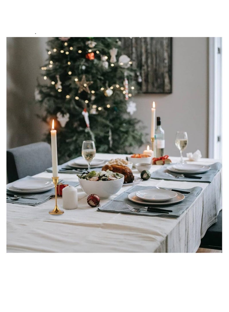 THE ARTFUL BLEND Set of 8 Unscented White Taper Candles – Perfect for Weddings, Parties, Dinners & Home Decor - Image 1