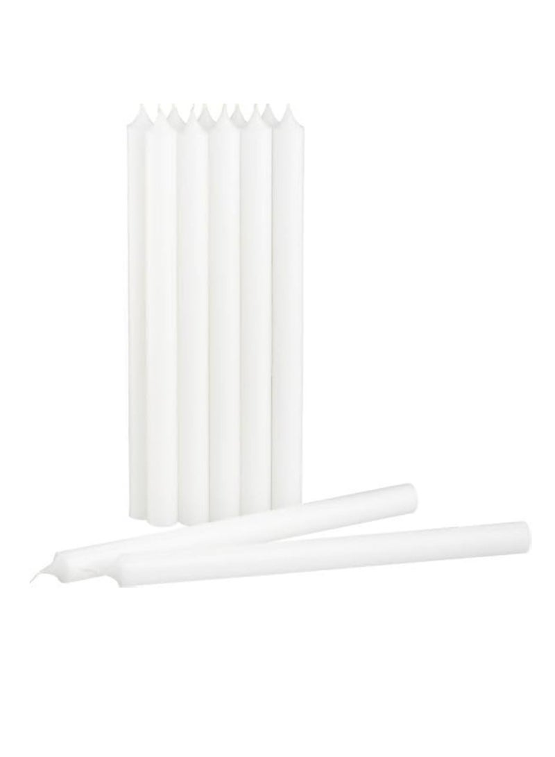 THE ARTFUL BLEND Set of 8 Unscented White Taper Candles – Perfect for Weddings, Parties, Dinners & Home Decor - Image 2