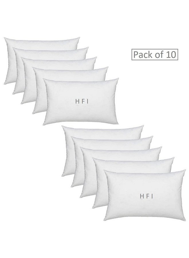 HFI UrbanArts Premium Polyester Fiber Cushion Fillers - Pack of 10 Pcs | 12 x 18 Inches | White | Cushion Pillow, Cushion for Sofa, Pillows for Back Support - Image 3