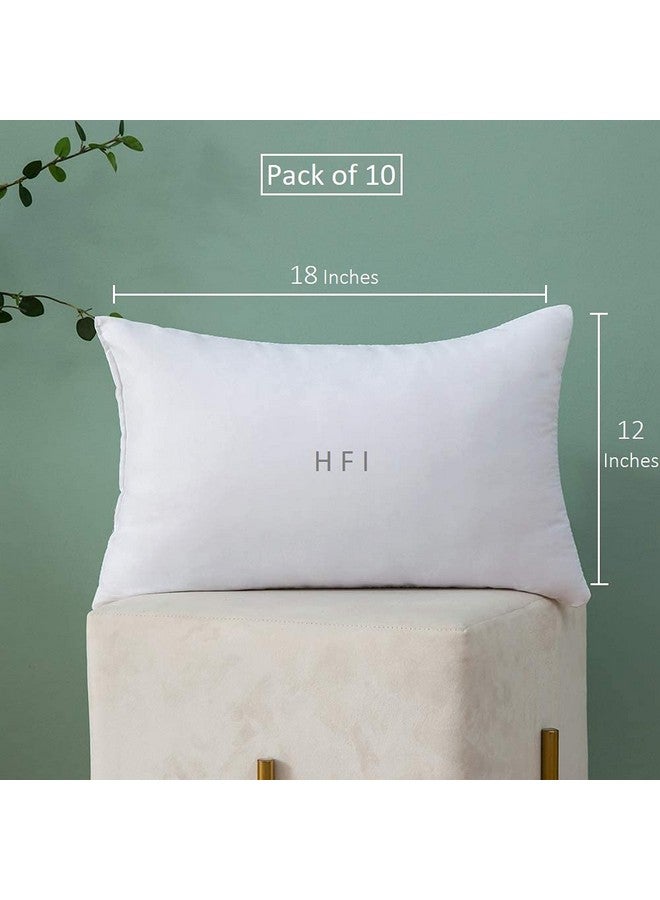 HFI UrbanArts Premium Polyester Fiber Cushion Fillers - Pack of 10 Pcs | 12 x 18 Inches | White | Cushion Pillow, Cushion for Sofa, Pillows for Back Support - Image 2