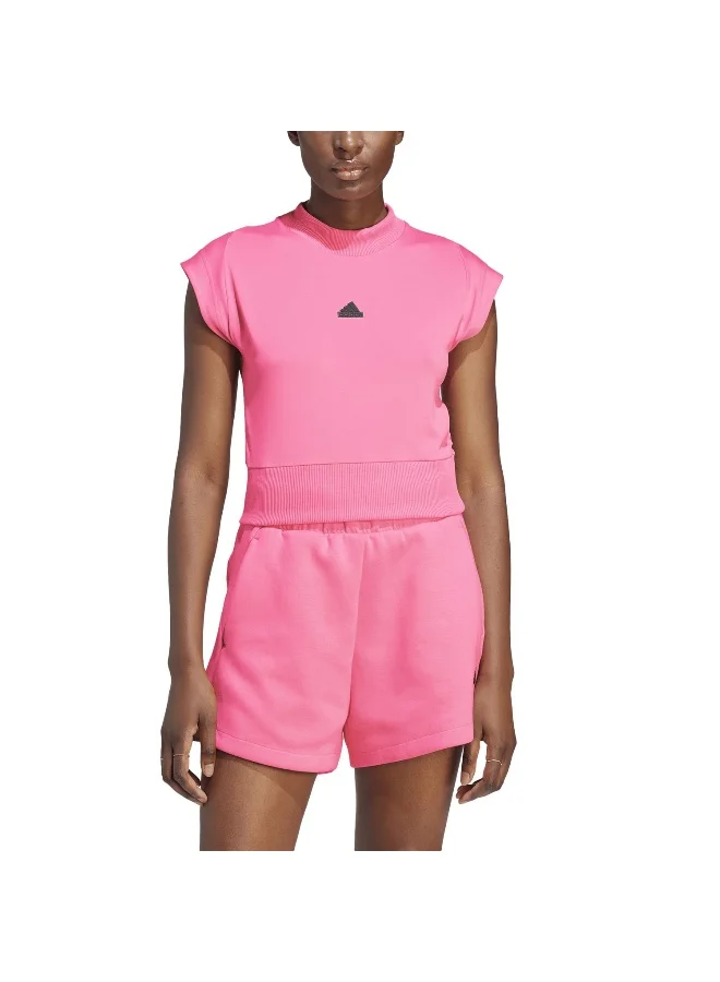 adidas تيشيرت تدريب وردي W Z.N.E. للنساء مقاس XS