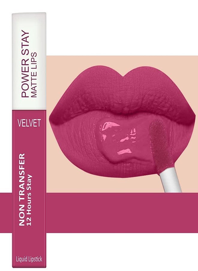 ForSure® Liquid Matte Lipstick Waterproof - Power Stay Lipstick combo of 4 (Upto 12 Hrs Stay) (Cherry Maroon, Pink Blush, Deep Brown, Deep Red) - Image 4