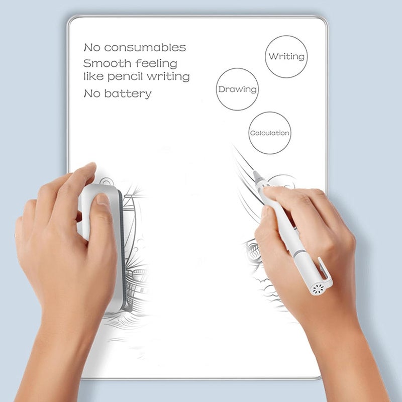 ciciglow LCD Writing Tablet, LCD Drawing Pad Graphic Tablet with 0.5mm 0.8mm Pen Tips Magnetic Board Technology Smooth Writing No Ink No Dust for Students Workers - Image 4