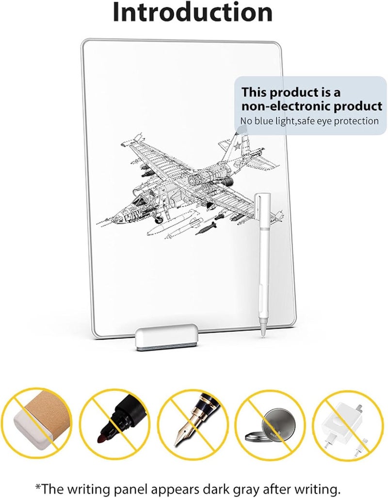 ciciglow LCD Writing Tablet, LCD Drawing Pad Graphic Tablet with 0.5mm 0.8mm Pen Tips Magnetic Board Technology Smooth Writing No Ink No Dust for Students Workers - Image 3