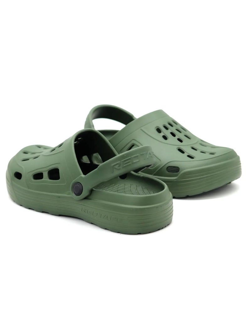 Red Tape Men's Gripper Comfortable Clogs || Sandals with Adjustable Back Strap for Men Olive Green - Image 4
