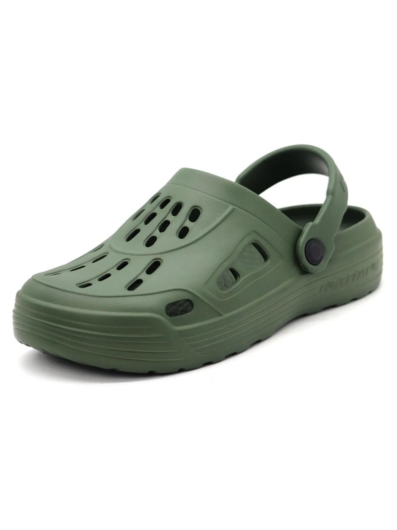 Red Tape Men's Gripper Comfortable Clogs || Sandals with Adjustable Back Strap for Men Olive Green - Image 1