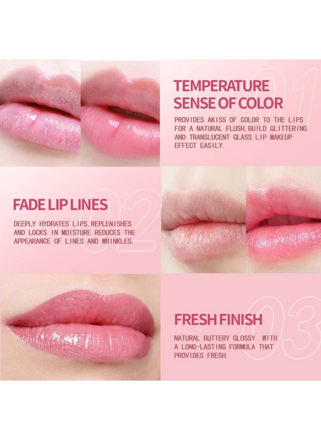 BINGBRUSH BINGBRUSH 3 Pcs Aloe Vera Color Changing Lipstick Queen,Long Lasting Lip Care Nutritious Plumper Lip Balm Moisturizer Magic PH Temperature Color Change Lip Gloss Makeup Set for Women  - Image 3