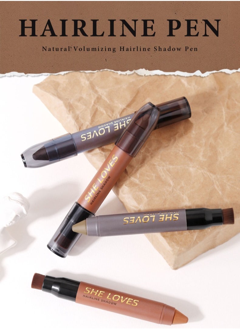 Sheloves - Hairline Powder Pen for Thinning Hair Root Touch-Up Contour Shading Fills Hair Gaps for a Youthful Look（01#） - Image 1