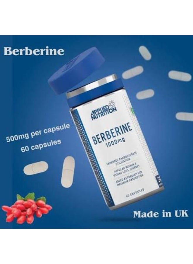 أبلايد نيوتريشن البربرين لدعم مستوى السكر - يعزز صحة القلب ويساعد على فقدان الوزن - (60 كبسولة) - Image 2