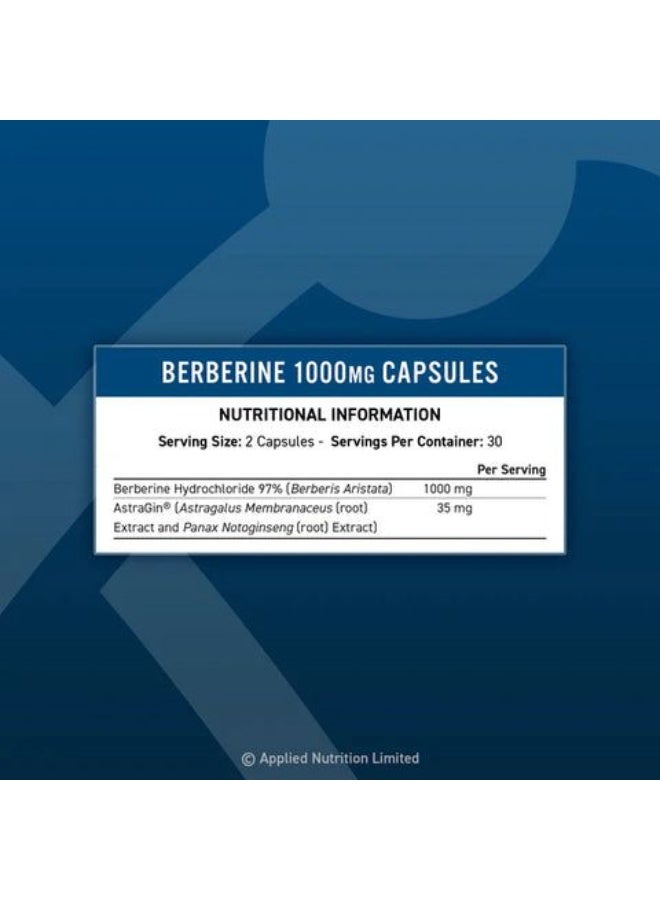 أبلايد نيوتريشن البربرين لدعم مستوى السكر - يعزز صحة القلب ويساعد على فقدان الوزن - (60 كبسولة) - Image 3