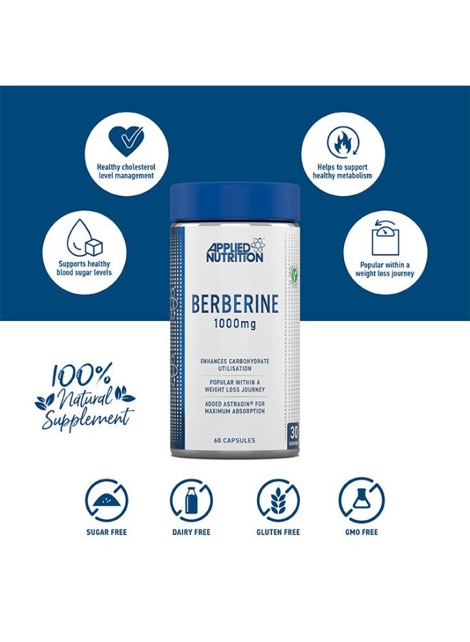 أبلايد نيوتريشن البربرين لدعم مستوى السكر - يعزز صحة القلب ويساعد على فقدان الوزن - (60 كبسولة) - Image 4