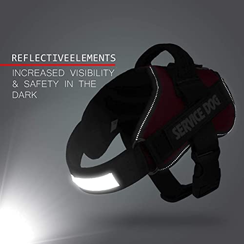 WapaW Service Dog Harness, No Pull Easy On And Off Pet Vest Harness, 3M Reflective Breathable & Easy Adjust Pet Harness With Nylon Handle - No More Tugging Or Choking For Dogs - Xlarge - Image 3