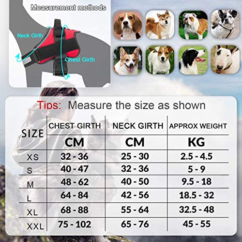WapaW Service Dog Harness, No Pull Easy On And Off Pet Vest Harness, 3M Reflective Breathable & Easy Adjust Pet Harness With Nylon Handle - No More Tugging Or Choking For Dogs - Xlarge - Image 2