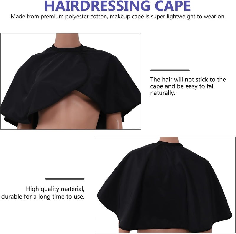 Salon Cape Hair Cutting Shawl Black Lightweight Hair Coloring Cape for Barber and Stylist Use in Salon and Home Hairdressing - Image 3