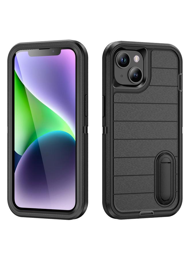Case For iPhone 14 Plus Defender Gen2 Rugged PC + Silicone Phone Case with Holder