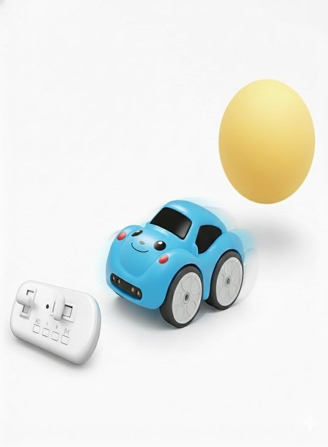 EXOMOON لعبة سيارة إكسومون البهلوانية للأطفال من 3 إلى 8 سنوات | 4 أوضاع ذكية: تتبع الأجسام، المطاردة، وتتبع المسار مع موسيقى وإضاءة LED ساطعة | أفضل هدية عيد ميلاد للأطفال (أزرق) - Image 1