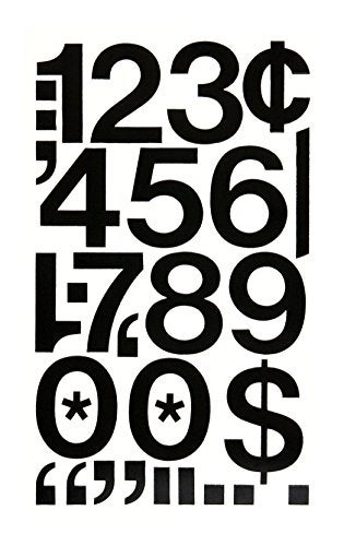 CHARTPAK Self-Adhesive Vinyl Numbers, 2 Inches High, Black, 12 per Pack (01150) - Image 2