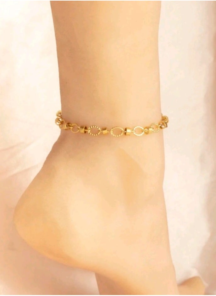 Jewelry For Life - Trendy Stainless Steel Gold Plated Anklet For Women - Image 1