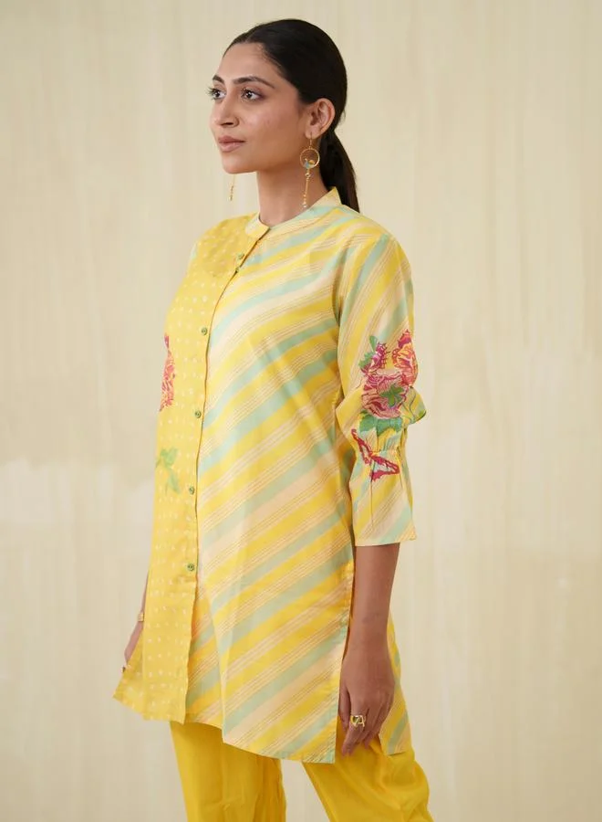 DW DW Floral Printed Longline Top and Trouser Co-Ords