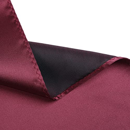 fortunatever Boys Solid Pre-tied Bow Ties,Burgundy Red Adjustable Tuxedo Bowtie For Boy With Multiple Colors+Pocket Square (11''-18'') - Image 3