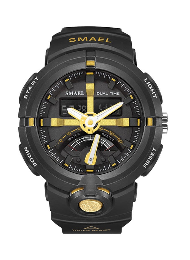 SMAEL Water Resistant Rubber Analog+Digital Watch 1637