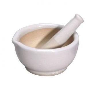New Verma Optical Marble Mortar and PestleKharalAmam DastaOkhli Set for Grinding Small Spices and Medicines 14 INCH  - Image 1